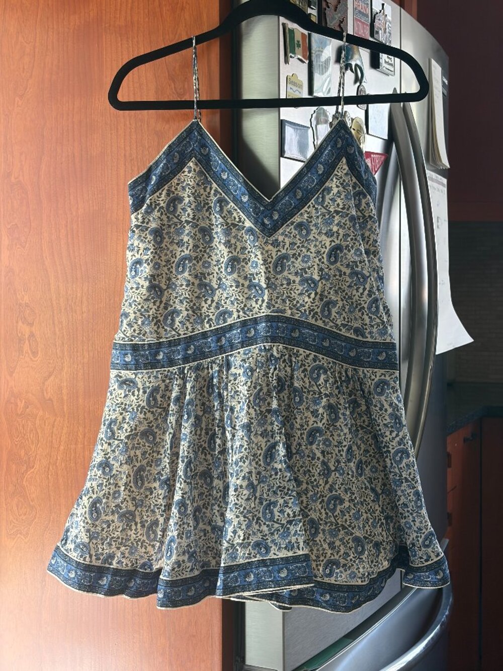 Abercrombie & Fitch V-Neck Mini Skort Blue Floral Cotton S NWT